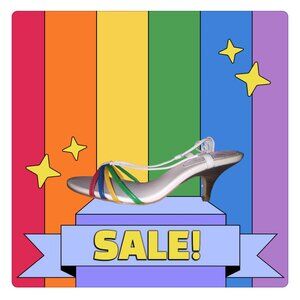 ICORA multi color kitten heel.